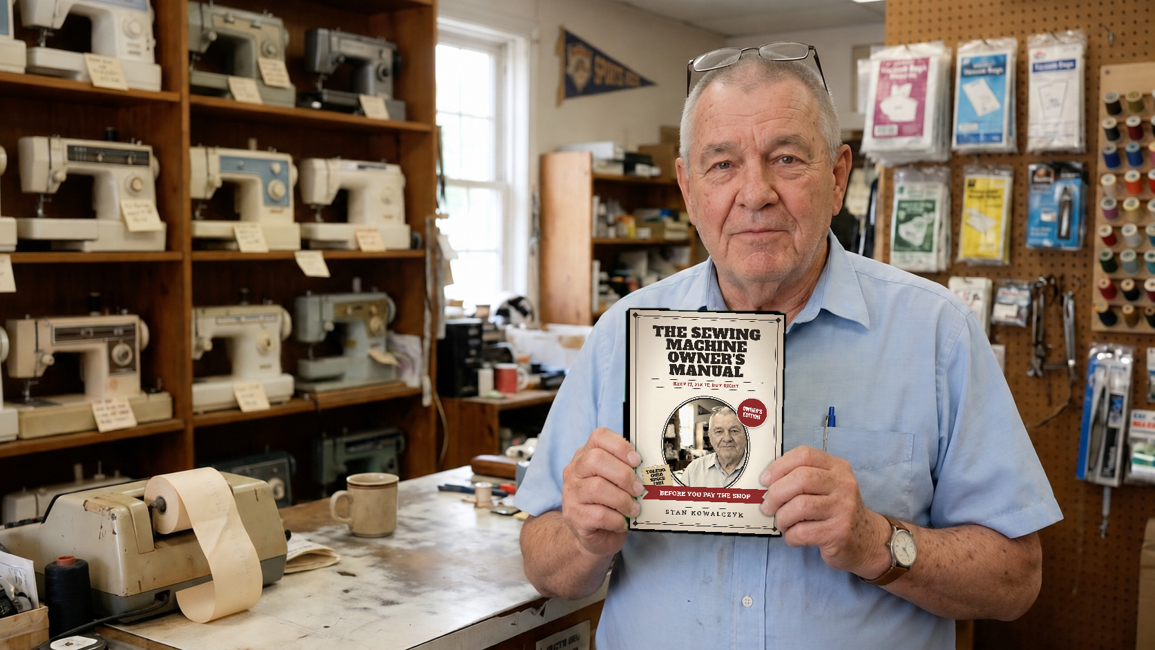 Stan holding the Owner's Manual